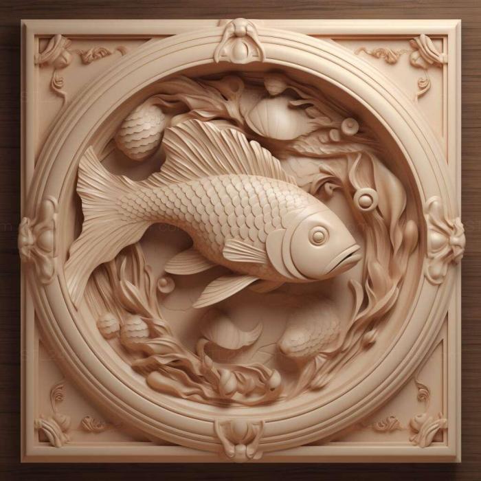 Nature and animals (Pearl fish 3, NATURE_2639) 3D models for cnc